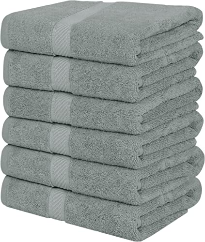 Utopia Towels - 6er Pack Badetuch Set - Badetuch Handtücher, 60 x 120 cm (Silber) von Utopia Towels
