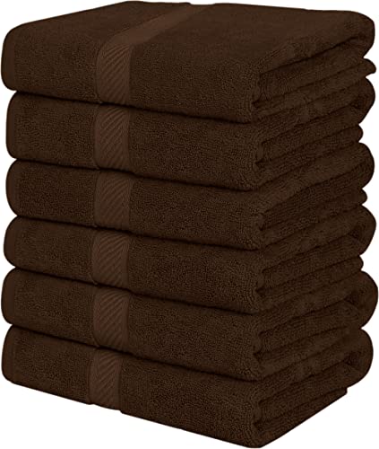 Utopia Towels 6er-Pack mittelgroßes Badetuch-Set, 100 % ringgesponnene Baumwolle (61 x 121 cm), mittelleicht und sehr saugfähig, schnell trocknende Handtücher, Premium-Handtücher für Hotel, Spa und von Utopia Towels