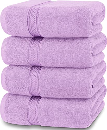 Utopia Towels - Badetücher-Set, Lavendel - Premium 600 g/m² 100% ringgesponnene Baumwolle - schnell trocknend, sehr saugfähig, weiche Handtücher, perfekt für den täglichen Gebrauch (4er-Pack) von Utopia Towels