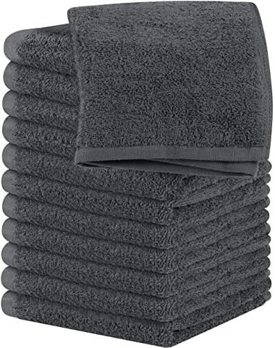 Utopia Towels Baumwoll-Seiftücher-Set, 100% ringgesponnene Baumwolle, hochwertige Flanell-Seiftücher für das Gesicht, sehr saugfähige und weiche Handtücher, 12 Stück (Grau) von Utopia Towels