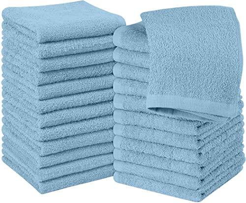 Utopia Towels Baumwoll-Waschlappen-Set, 100% ringgesponnene Baumwolle, hochwertige Flanell-Waschlappen, sehr saugfähige und weiche Handtücher, 24 Stück, Himmelblau von Utopia Towels