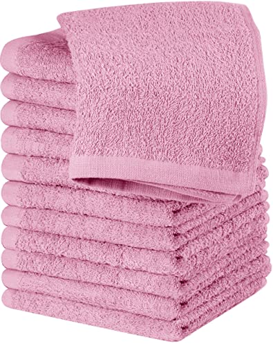 Utopia Towels Baumwoll-Waschlappen-Set – 100% ringgesponnene Baumwolle, hochwertige Flanell-Waschlappen, sehr saugfähige und weiche Handtücher, 12 Stück, Rosa von Utopia Towels