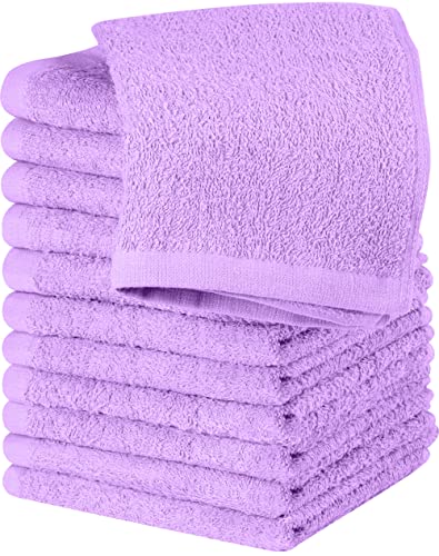 Utopia Towels Baumwoll-Waschlappen-Set – 100% ringgesponnene Baumwolle, hochwertige Flanell-Waschlappen, sehr saugfähig und weich, Fingerspitzen-Handtücher (12 Stück, Lavendel) von Utopia Towels