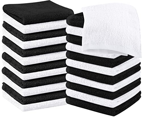 Utopia Towels Baumwoll-Waschlappen-Set – 100 % ringgesponnene Baumwolle, hochwertige Flanell-Waschlappen für das Gesicht, sehr saugfähige und weiche Handtücher, 24 Stück, Weiß von Utopia Towels