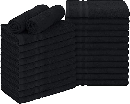 Utopia Towels Bleichfeste Salon Handtücher aus Baumwolle (24er-Packung, Schwarz, 41 x 69 Zentimeter) - Bleichfestes Gym Handtuch von Utopia Towels