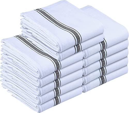 Utopia Towels Geschirrtücher, 38,1 x 63,5 cm, 100% ringgesponnene Baumwolle, super saugfähige Leinen, Küchentücher, weiche, Wiederverwendbare Reinigungsstange und Geschirrtücher, Set (12 Stück, von Utopia Towels