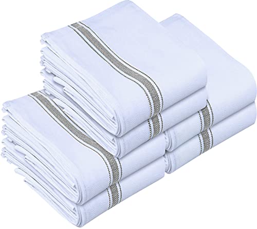 Utopia Towels Geschirrtuch, 38,1 x 63,5 cm, 100 % ringgesponnene Baumwolle, super saugfähige Leinen, Küchentücher, weiche, wiederverwendbare Reinigungsstange und Geschirrtücher, Set (6 Stück, grau) von Utopia Towels