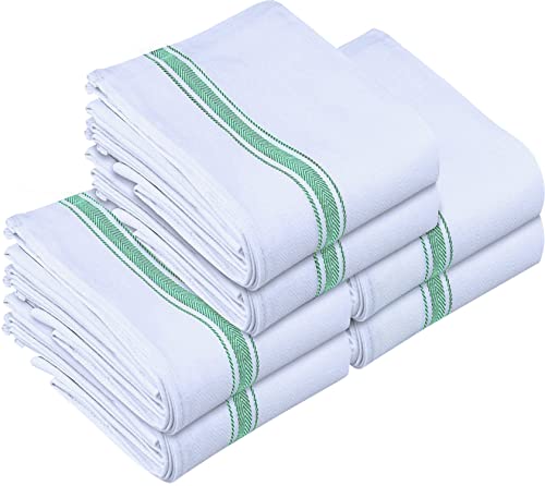 Utopia Towels Geschirrtücher, 38,1 x 63,3 cm, 100% ringgesponnene Baumwolle, super saugfähige Leinen-Küchentücher, weiche wiederverwendbare Reinigungsstange und Geschirrtücher Set (6er-Pack, grün) von Utopia Towels