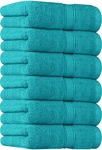 Utopia Towels - Handtücher Set aus Baumwolle - 100% Baumwolle ultraweich und sehr saugfähig, 41x71 cm - 6er Pack (Türkis) von Utopia Towels