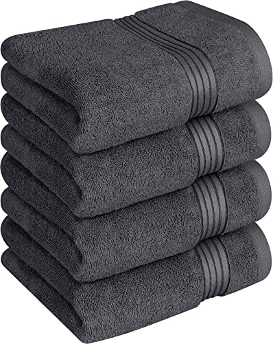 Utopia Towels - Handtücher Set aus Baumwolle 600 GSM - 100% Baumwolle, 41 x 71 cm - 4er Pack - Grau von Utopia Towels