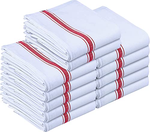 Utopia Towels Küchentücher 12er-Pack - 100% Baumwolle Geschirrtücher - Super saugfähig und waschmaschinenfest - (38x64 cm, Rot) von Utopia Towels