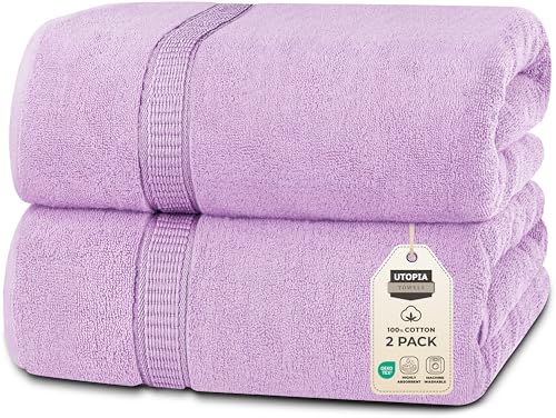 Utopia Towels Luxuriöses Jumbo-Badetuch, 2-teilig, 600 g/m², 100% ringgesponnene Baumwolle, sehr saugfähig und schnell trocknend, extra großes Badetuch – weiches Handtuch in Hotelqualität (89,9 x Utopia Towels Luxuriöses Jumbo-Badetuch, 2-teilig, 600 g/m², 100% ringgesponnene Baumwolle, sehr saugfähig und schnell trocknend, extra großes Badetuch – weiches Handtuch in Hotelqualität (89,9 x von Utopia Towels