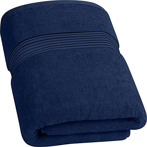 Utopia Towels - Großes Badetuch mit Aufhänger - 100% gekämmte ringgesponnene Baumwolle, sehr saugfähig große Badetücher 90 x 180 cm, hochwertiges Saunatuch (Marineblau) von Utopia Towels