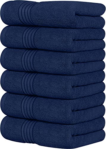 Utopia Towels - Premium Handtücher - 100% gekämmte, ringgesponnene Baumwolle, ultraweich und sehr saugfähig, Dicke Handtücher 41 x 71 CM's, hochwertige Handtücher (6er-Pack, Marineblau) von Utopia Towels