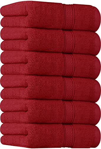 Utopia Towels Premium Red Handtücher – 100% gekämmte, ringgesponnene Baumwolle, ultra weich und sehr saugfähig, 600 g/m², 40.6 x 71.1 cm, Hotel- und Spa-Qualität Handtücher (6er-Pack) von Utopia Towels