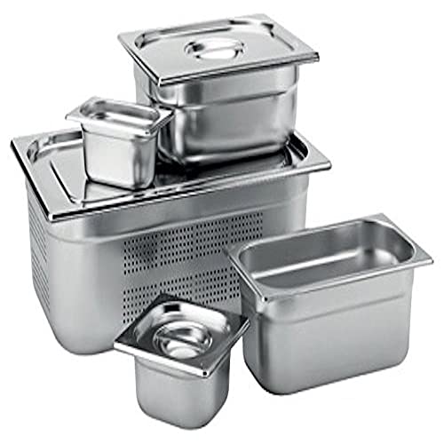 UTOPIA f70006 Edelstahl gastronomen, Edelstahl, GNU 1/6 Pfanne, 20 cm, Tiefe (6 Stück) von UTOPIA DEALS