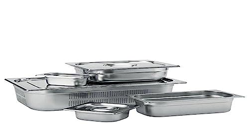 UTOPIA f70037 Edelstahl gastronomen, Edelstahl perforiert, GNU 1/1 Pfanne, 4 cm, Tiefe (6 Stück) von UTOPIA DEALS