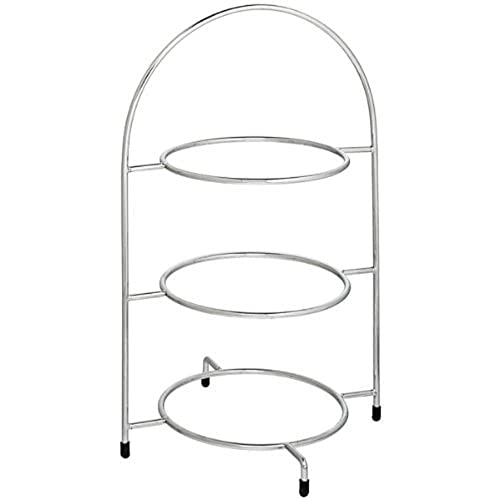 Utopia Etagere, Kuchenständer, 3 Etagen, Höhe 42 cm, Platz für DREI Teller mit 23 cm Durchmesser, verchromt von UTOPIA DEALS