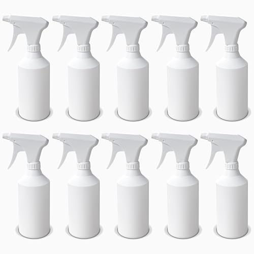Uttex 10x Sprühflasche 500 ml lösemittelbeständig robust wiederverwendbar Profi Leersprüher für Industrie Werkstatt Labor Reinigung Kunststoffflasche mit Sprühkopf von Uttex