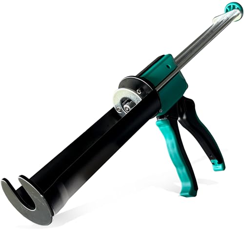 Profi Auspresspistole für 2K Klebstoff 10:1 Coaxial Kartuschen – für GFK, CFK, Windenergie, Bahntechnik, Kunststoffverarbeitung und Reparatur – Industrieklebstoffe verarbeiten – Uttex EasyMax HYS-G4C von Uttex