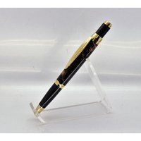 Handgemachter Kugelschreiber Im Parker-stil, Handgefertigt in Antikbraun & Gold Acetat von Uttoxetercrafts
