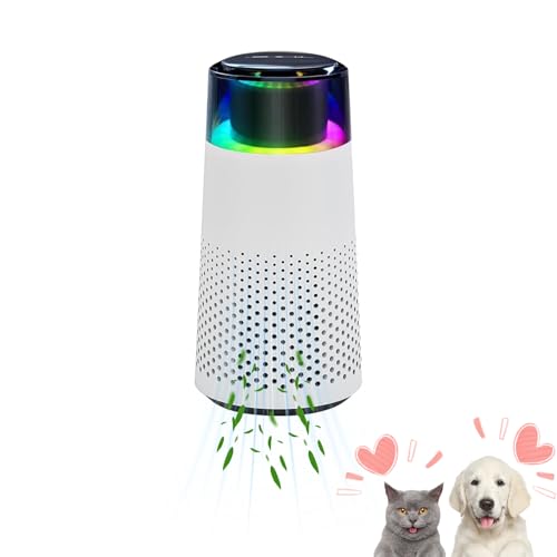 Purrair - Luftreiniger,furfresh - Eliminiere Katzengerüche Auf Autopilot,purrair - Luftreiniger Katzen,Eliminate Cat Odours On Autopilot,Tragbarer Luftreiniger Mit Sieben Farben Und Zwei Gängen-A von Uuxkgu