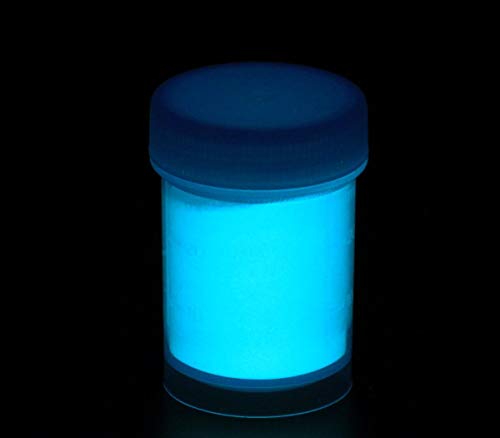 Langnachleuchtendes Pigment 25g - blau-grün - (34€/100g) Schwarzlicht, Farbpigment, UV, Neon von UV-Elements