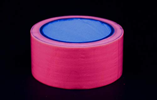 Neon Tape Klebeband Uv aktiv Schwarzlicht Gaffa 50mm x 10m (pink, 50mm x 10m 1 Rolle) von Uv-Elements