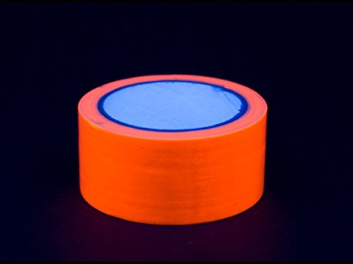 Neon Tape orange 50mm x 10m 1 Rolle (0,99€/m) Klebeband uv aktiv Schwarzlicht Gaffa Neontape von Uv-Elements