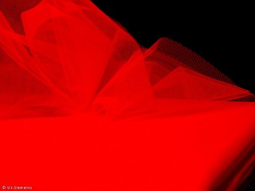Neontüll 1m - rot (2,99€/m) von Uv-Elements