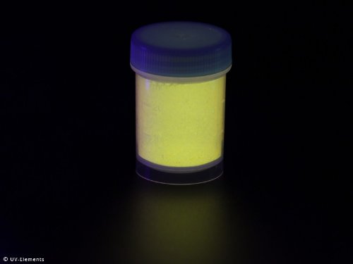 Unsichtbares Markierungspulver 15g - gelb - Schwarzlicht, Farbpulver, UV, Neon von Uv-Elements