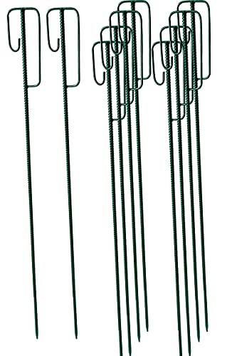 UvV Absperrleinenhalter grün 1200 mm lang (10 Stück) Laterneneisen UVV-Bügel für Fangzaun, Kunststoffzaun, Warnband von UvV