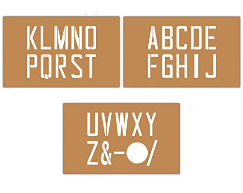 Bodenmarkierung Schablonensätze zur perfekten Markierung im Lager, Parkplatz, Parkhaus, Industrie - passend für Ampere, Colorline oder andere Bodenmarkierungsfarben (Buchstaben) von UvV