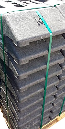 Fußplatte Typ K1-28 kg, mit 60 x 60 und 40 mm Öffnungen, für Absturzsicherungen, City-Baken von UvV