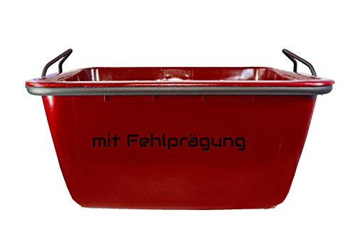 UvV®-FMK 2. Wahl - rot - Fertigmörtelkübel, Mörtelwanne 200 Liter, kranbar, TüV geprüft (mit Fehldruck, Fehlfarben) von UvV