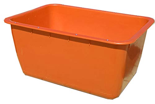 UvV®-FMK 2te Wahl 200 Liter Orange Mörtelwanne ohne Kranösen (verzinkter Stahlschiene als Verstärkung der langen Seite) Fehlfarben, Farbabweichungen (Orange) von UvV