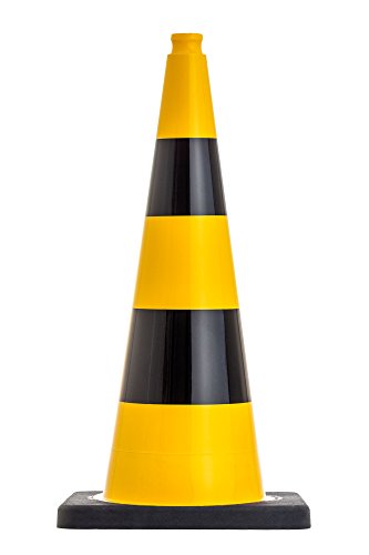 UvV® ReFlex Pylone - Leitkegel 75 cm gelb schwarz für Lager- und Betriebssicherheit, flexibel, stapelbar und standsicher mit 4,2 kg von UvV