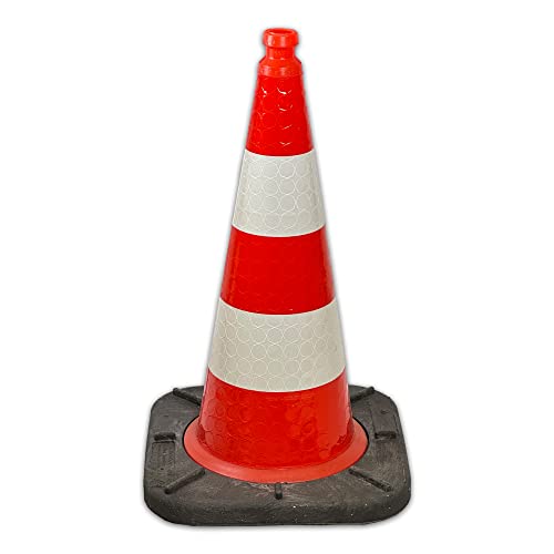 UvV® TL Leitkegel, Bigfoot, Reflexkegel StVo §43, Folie Typ A schwere Ausführung 750 mm 5,2-5,8 kg, Kegel Gewichtsklasse III. (Folie Typ A) von UvV