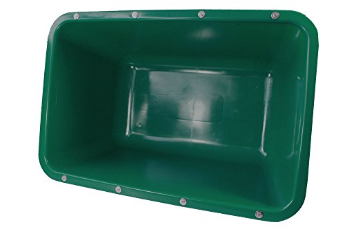 UvV 200 Liter Pflanzkübel grün (2 Wahl Farben) optimal auch als Hochbeet Futtertrog Blumenkübel Wasserbehälter Wildwanne Futterwanne +Stahlschiene von UvV