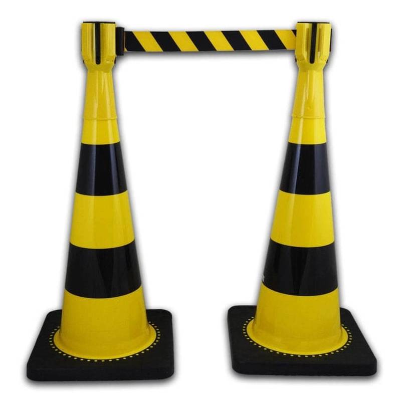 UvV Absperrset 2 x Leitkegel Gelb 75cm & 2  x Conny Absperrband  5m Gelb Schwarz UvV Absperrset 2 x Leitkegel Gelb 75cm & 2  x Conny Absperrband  5m Gelb Schwarz von UvV