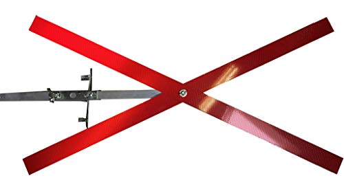 UvV Auskreuzvorrichtung drehbare Halterung 1m Dibond Kreuz RA2 Reflexfolie rot von UvV