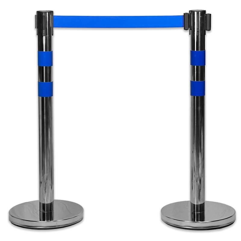 UvV BounceLine Personenleitsystem Edelstahl 2 x 90cm 3 m Gurt  Blau Heavy ca. 8 kg bis 3 m von UvV