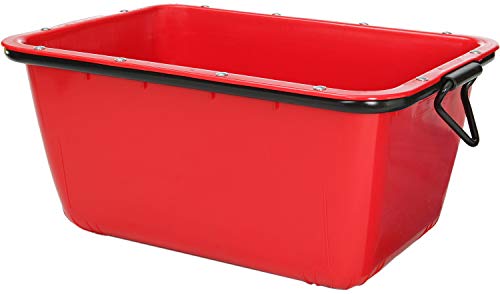 UvV FMK Fertigmörtelkübel Mörtelwanne 200 Liter, kranbar, TüV geprüft (Rot) für den Außenbereich, Garten oder Baustelle von UvV