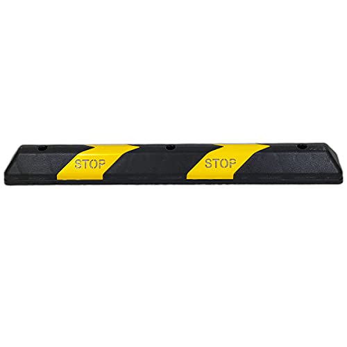 UvV-Flex ParkSTOP Fahrzeugstopper Parkplatzbegrenzer in verschiedenen Längen schwarz/gelb 60-110 - 190cm aus hartem PPC - Einparkhilfe Garage/Carport/Parkplatz (Polyurethan, 1100 mm) von UvV