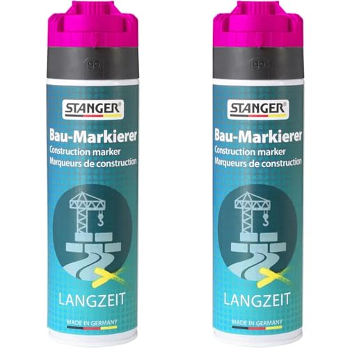 UvV Markierungsspray mit Langzeitwirkung (24 Monate) in verschiedenen Farben 2 Stück im Lieferumfang (pink) von UvV