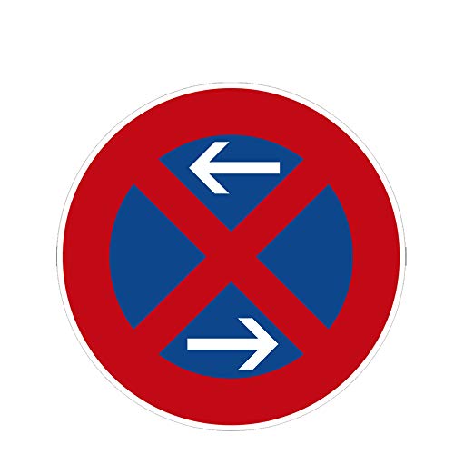 UvV Verkehrsschild Halteverbot Mitte StVO Verkehrszeichen VZ 283-30 - RAL Gütezeichen Folie RA1 - Alu 2 mm Ø60cm von UvV