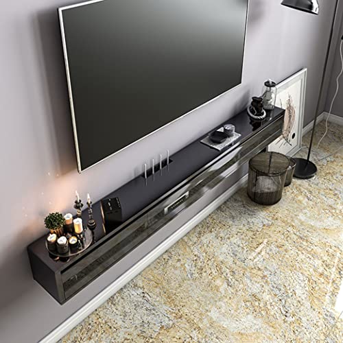 Uvency 59-Zoll-Schwebeschrank, Schwarzer, Hängender Tv-Ständer, Holz, An Der Wand Montiertes Gaming-Komponentenregal Mit 3 Ablagen, Multimedia-Aufbewahrung, Wohnzimmer, Unterhaltungskonsole, Center- Uvency 59-Zoll-Schwebeschrank, Schwarzer, Hängender Tv-Ständer, Holz, An Der Wand Montiertes Gaming-Komponentenregal Mit 3 Ablagen, Multimedia-Aufbewahrung, Wohnzimmer, Unterhaltungskonsole, Center- von Uvency