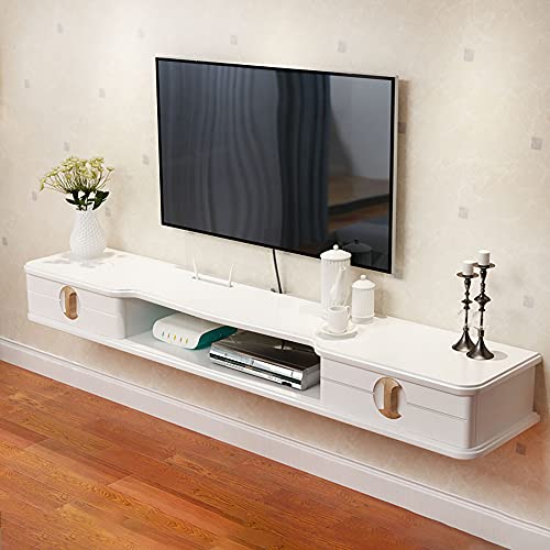 Uvency An Der Wand Montiertes Medienzentrum, Tv-Schrank Zum Aufhängen An Der Wand Aus Massivem Holz, Mini-Wandschrank Für Kleine Wohnungen Im Wohnzimmer Mit 2 Schubladen/B / 130 cm/B/110Cm Uvency An Der Wand Montiertes Medienzentrum, Tv-Schrank Zum Aufhängen An Der Wand Aus Massivem Holz, Mini-Wandschrank Für Kleine Wohnungen Im Wohnzimmer Mit 2 Schubladen/B / 130 cm/B/110Cm von Uvency