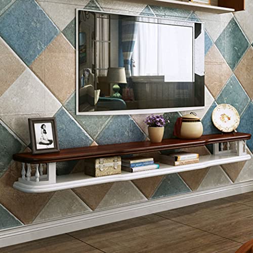 Uvency An Der Wand Montiertes Schwebendes Tv-Regal Aus Holz, Schwebender Tv-Ständer, Tv-Unterhaltungseinheit, Medienkonsole, Große Aufbewahrungs-Tv-Kabine Für Wohnzimmer, Büro/Black Walnut+White/39I Uvency An Der Wand Montiertes Schwebendes Tv-Regal Aus Holz, Schwebender Tv-Ständer, Tv-Unterhaltungseinheit, Medienkonsole, Große Aufbewahrungs-Tv-Kabine Für Wohnzimmer, Büro/Black Walnut+White/39I von Uvency