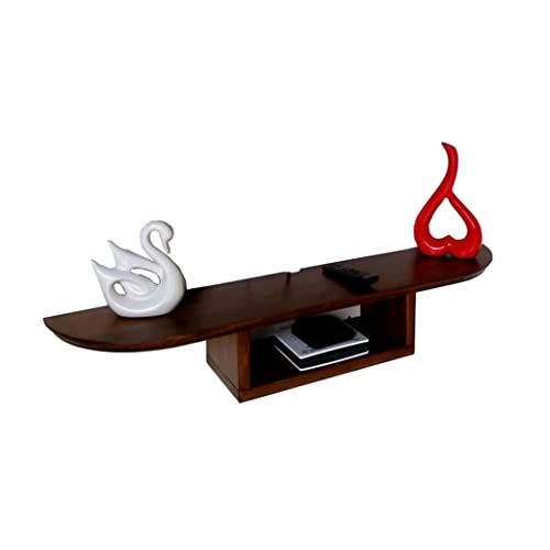 Uvency An Der Wand Montiertes Schwebendes Tv-Regal Aus Holz, Schwebender Tv-Ständer, Tv-Unterhaltungseinheit, Medienkonsole, Große Aufbewahrungs-Tv-Kabine Für Wohnzimmer, Büro/Brown/39In von Uvency